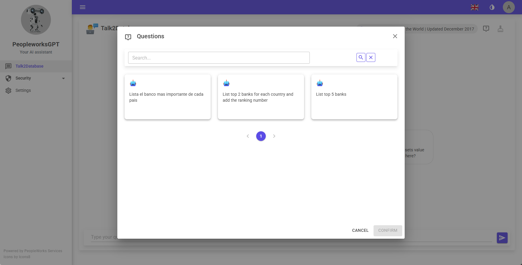 Query Breakdown Interface